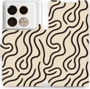 Pouzdro na mobilní telefon Flipové pouzdro Mobiwear - Infinix Note 40 Pro Plus - VA60S Linky (Knížkové flip pouzdro, obal, kryt na mobil Infinix Note 40 Pro Plus - VA60S Linky, materiál Umělá kůže + TPU - ochrana 360°, stojánek, silikonová vanička, magnetické zavírání)