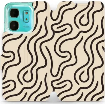 Pouzdro na mobilní telefon Flipové pouzdro Mobiwear - Infinix HOT 50i - VA60S Linky (Knížkové flip pouzdro, obal, kryt na mobil Infinix HOT 50i - VA60S Linky, materiál Umělá kůže + TPU - ochrana 360°, stojánek, silikonová vanička, magnetické zavírání)