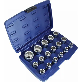 Gola hlavice ASTA A-AS527 Nástrčné šestihranné hlavice 1/2" 10–32 mm | sada 17 ks, Cr-V ocel