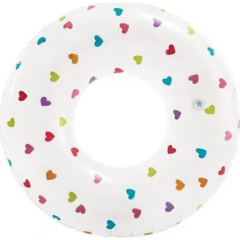 Nafukovací kruh Kruh plavecký INTEX 59259 WHIMSICAL MAGIC TUBES - 81 cm Bílá - květiny