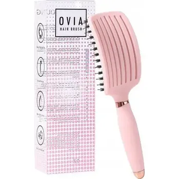 kartáč na vlasy Sister Young Ovia Pink BV kartáč na vlasy s kančími štětinami a nylonovými jehlicemi pro lesk, objem a bezchybný styling