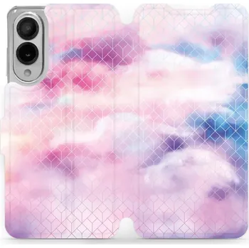 Pouzdro na mobilní telefon Flipové pouzdro Mobiwear - Samsung Galaxy S25 Edge - MR02S Vodovkové obrazce (Knížkové flip pouzdro, obal, kryt na mobil Samsung Galaxy S25 Edge - MR02S Vodovkové obrazce, materiál Umělá kůže + TPU - ochrana 360°, stojánek, silikonová vanička, magnetické)