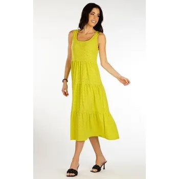 Dámské šaty Dámské dlouhé letní šaty Litex 5F001 žlutozelená L