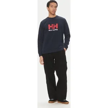 Pánské oblečení Helly Hansen Mikina Logo Crew 30395 Tmavomodrá Regular Fit L