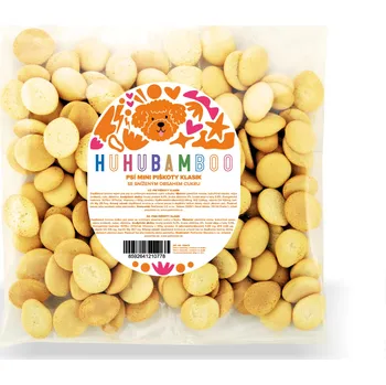 Pamlsek pro psa Huhubamboo MINI piškoty pro psy KLASIK 80 g