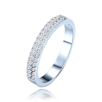 Prsten 0638 MINET Luxusní stříbrný prsten s bílými zirkony Velikost: 51