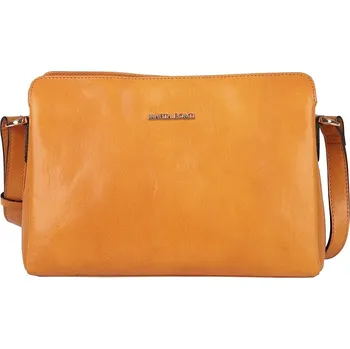 Kabelka Luxusní hořčicová dámská kožená crossbody kabelka Marta Ponti no. 205