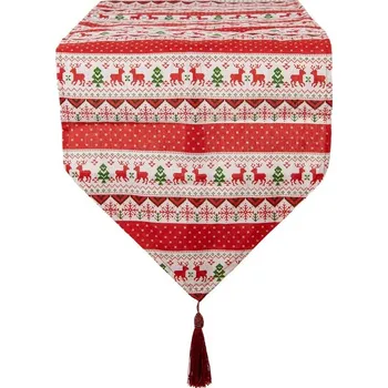 ubrus Vánoční běhoun na stůl Červený Sob 33 x 180 cm