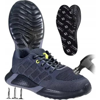 Pracovní obuv PRACOVNÍ BEZPEČNOSTNÍ BOTY LEHKÉ PRODYŠNÉ Velikost 44 + VLOŽKY