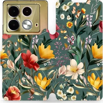 Pouzdro na mobilní telefon Flipové pouzdro Mobiwear - Infinix Note 40 - VP71S Na zelené louce (Knížkové flip pouzdro, obal, kryt na mobil Infinix Note 40 - VP71S Na zelené louce, materiál Umělá kůže + TPU - ochrana 360°, stojánek, silikonová vanička, magnetické zavírání)