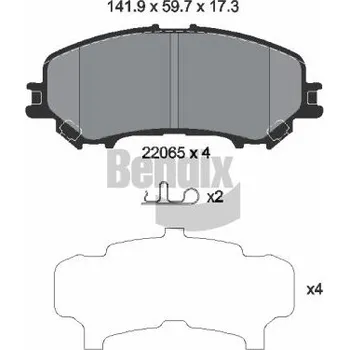 Brzdová destička Sada brzdových destiček, kotoučová brzda BENDIX Braking BPD1485