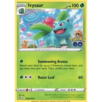 Volný čas PGO 002/078 Ivysaur - Pokémon GO Stav: Near Mint, Verze: NORMAL