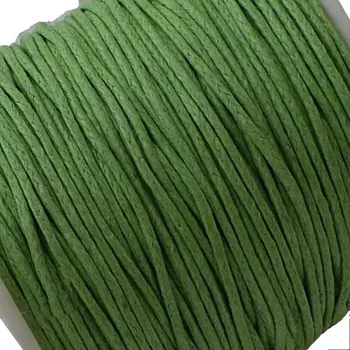 Bavlněná šňůrka 1 mm zelená - 5 m