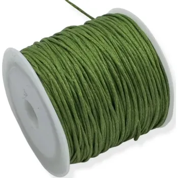 Bavlněná šňůrka 0,8 mm tmavě zelená - 5 m
