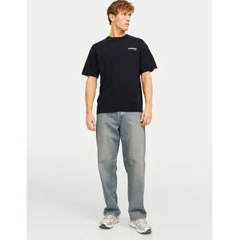 Pánské tričko Jack & Jones T-Shirt Charge 12269384 Černá Relaxed Fit L