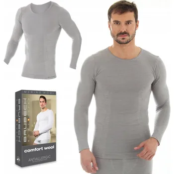 Tričko s dlouhým rukávem pánské termo VLNĚNÉ BRUBECK LS11600- L