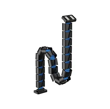 kabelová chránička Organizér kabelů, magnetický husí krk, černo-modrý, 1285mm, pro výškově nastavitelné stoly, Powerton