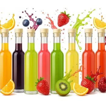 Sklenice 20x Skleněné lahve Futura 250 ml + Korek na Likéry Víno Šťávu 250ml