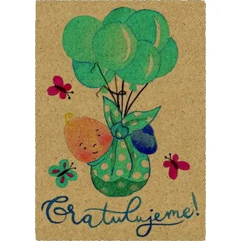 Přáníčko BeBechy – recyklovaný papír - Chlapeček tiskopis