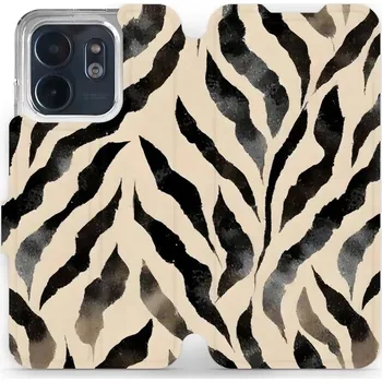 Pouzdro na mobilní telefon Flipové pouzdro Mobiwear - Infinix Smart 9 - VA53S Zebří (Knížkové flip pouzdro, obal, kryt na mobil Infinix Smart 9 - VA53S Zebří, materiál Umělá kůže + TPU - ochrana 360°, stojánek, silikonová vanička, magnetické zavírání)