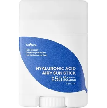 Přípravek na opalování Isntree - Hyaluronic Acid Airy Sun Stick SPF 50+ PA ++++ - SPF krém v tyčince, 22 g
