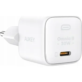 AUKEY PA-B1L Bílá Omnia II Mini nástěnná nabíječka 1xUSB-C PowerDelivery 30W 5A
