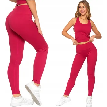 Dámské legíny Dámské sportovní legíny s vysokým pasem, neprůhledné, žebrované, pohodlné MORAJ S/M