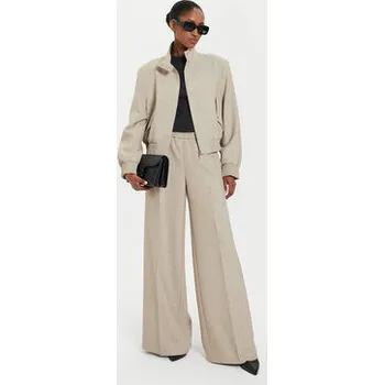 Dámské kalhoty Boss Kalhoty z materiálu Tamaya 50518871 Béžová Oversize 42