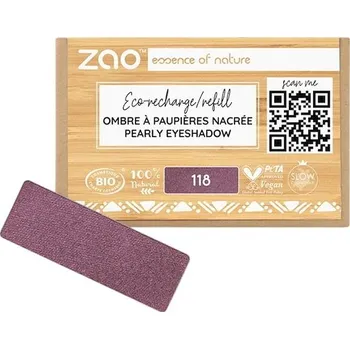 Přípravek na oči Zao Oci Eyeshadow-PrimerPerleťová náplň do očních stínů 118 Plum 1,3 g ()