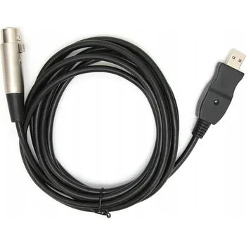 Audio kabel USB adaptér kabel samec na XLR samice 3 metry