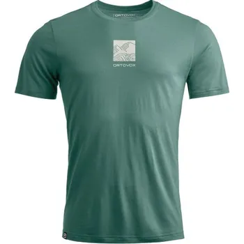 Pánské termoprádlo Pánské funkční tričko Ortovox 120 COOL TEC ABSTRACT TS - zelená XXL