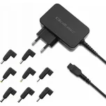 Qoltec Univerzální 30W napájecí adaptér pro notebook | 8 pluginů