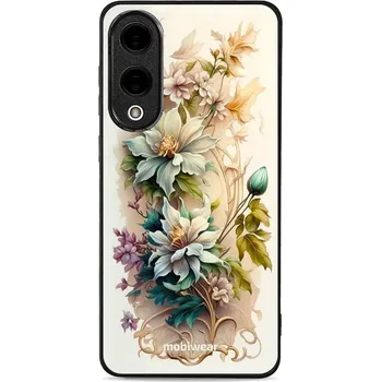 Pouzdro na mobilní telefon Lesklý kryt Mobiwear Glossy - Samsung Galaxy S25 Edge - G014G Krémové květy (Prémiové lesklé pouzdro, obal, kryt Mobiwear Glossy na mobil Samsung Galaxy S25 Edge - G014G Krémové květy, materiál Plast + TPU silikon - krytí po všech stranách, neošoupatelný)