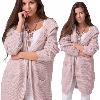 Dámský svetr Setin dámský svetr růžový volný střih do půlky stehen velikost L/XL