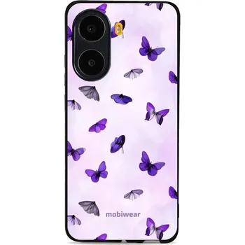 Pouzdro na mobilní telefon Lesklý kryt Mobiwear Glossy - Xiaomi Poco X7 Pro - GP77G Fialoví motýlci (Prémiové lesklé pouzdro, obal, kryt Mobiwear Glossy na mobil Xiaomi Poco X7 Pro - GP77G Fialoví motýlci, materiál Plast + TPU silikon - krytí po všech stranách, neošoupatelný potisk
