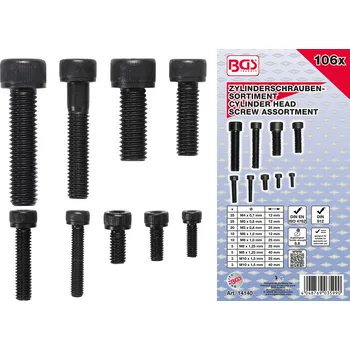 Šroub BGS 14140, Souprava šroubů s válcovou hlavou | vnitřní šestihran | 106dílná