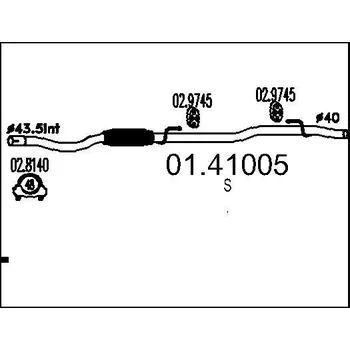 Výfuková trubka Výfuková trubka MTS 01.41005
