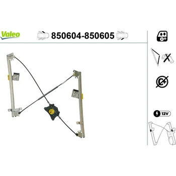 Stahovačka okna Zvedací zařízení oken VALEO 850604