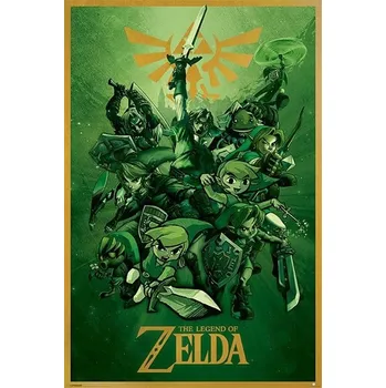 Obraz Plakát The Legend Of Zelda - Link - bez rámu 61 x 91,5 cm