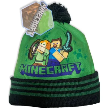 Čepice MINECRAFT bambule podzimní a zimní čepice 54 cm