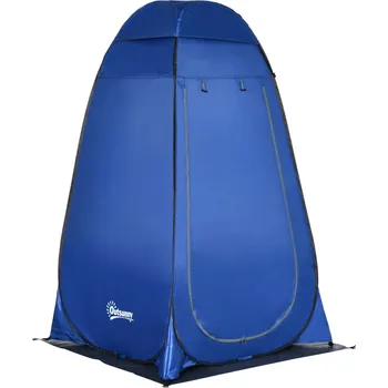 Stan Outsunny pop-up stan sprchový stan toaletní stan pro kempování mobilní venkovní toaleta s taškou na přenášení 126x124x189cm ideální pro festivaly a cestování | Aosom.de