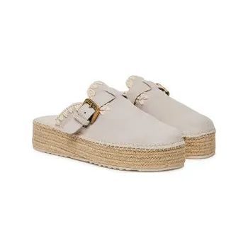 Dámské baleríny Mou Espadrilky Jute clog plain MU.SW641000A Šedá 41