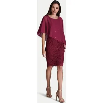 Dámské šaty Swing Koktejlové šaty 77760410 Bordó Regular Fit 40