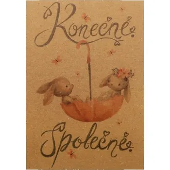 Přáníčko BeBechy - recyklovaný papír - Konečně tiskopis