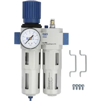 Příslušenství ke kompresoru MIDI RQS 05-00-39, Redukční ventil tlaku s odlučovačem 1/2" a olejničkou
