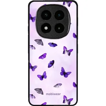 Pouzdro na mobilní telefon Lesklý kryt Mobiwear Glossy - Xiaomi Poco X7 - GP77G Fialoví motýlci (Prémiové lesklé pouzdro, obal, kryt Mobiwear Glossy na mobil Xiaomi Poco X7 - GP77G Fialoví motýlci, materiál Plast + TPU silikon - krytí po všech stranách, neošoupatelný potisk, tenké)
