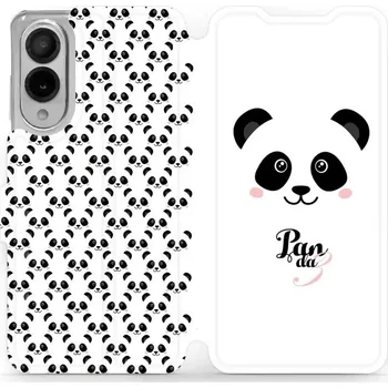 Pouzdro na mobilní telefon Flipové pouzdro Mobiwear - Samsung Galaxy S25 Edge - M030P Panda Amálka (Knížkové flip pouzdro, obal, kryt na mobil Samsung Galaxy S25 Edge - M030P Panda Amálka, materiál Umělá kůže + TPU - ochrana 360°, stojánek, silikonová vanička, magnetické zavírání)