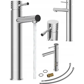 Vodovodní baterie Stojánková umyvadlová baterie Granitan GLAMI stříbrná