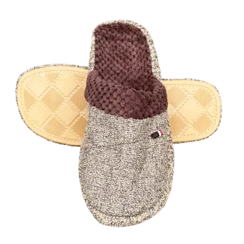 Pánské pantofle GiNo Pánské domácí papuče pantofle - AMZ01 Barva: Hnědá, Velikost: 43