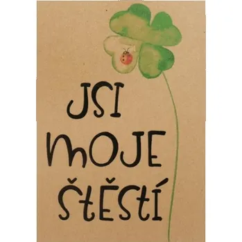 Přáníčko BeBechy – recyklovaný papír - Čtyřlístek tiskopis